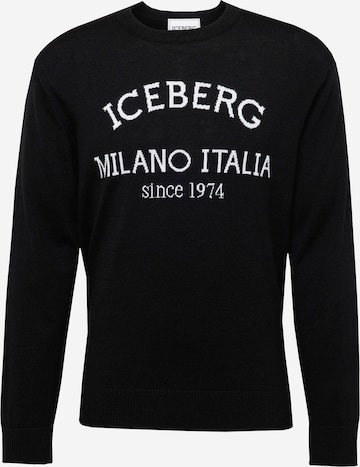 Sweat-shirt ICEBERG en noir : devant