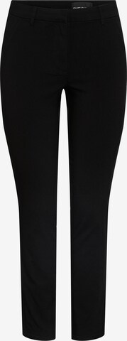 PIECES Skinny Chino kalhoty – černá: přední strana