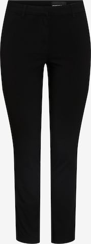 PIECES Skinny Chino Pants in Black: front