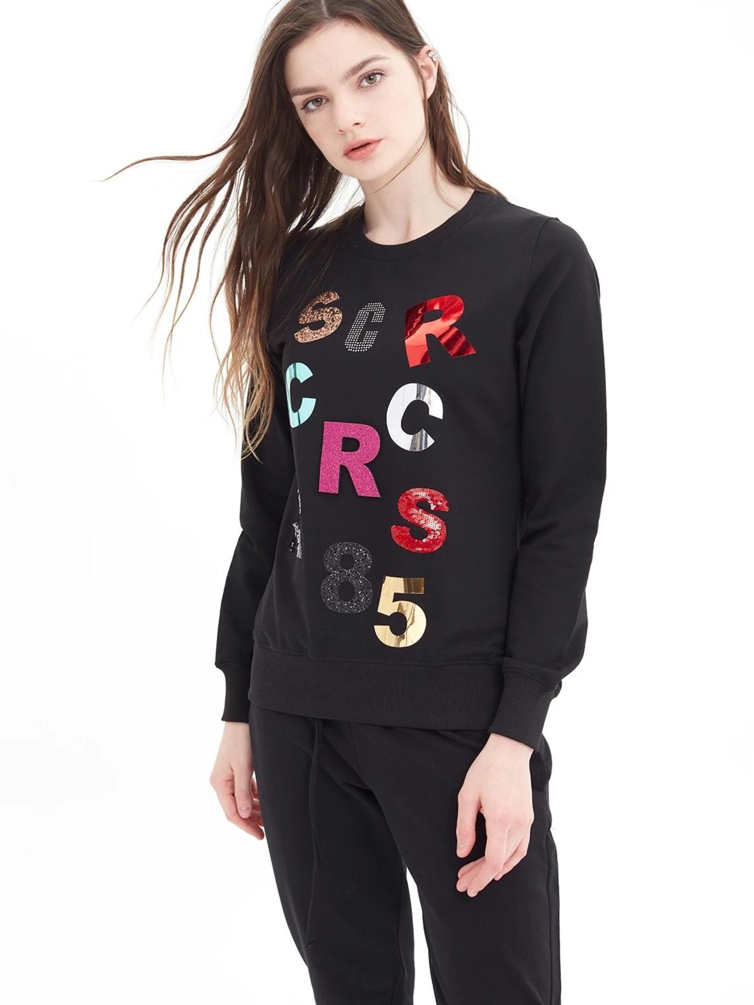 Pull-over de sport 'LELYA' SCR. en noir