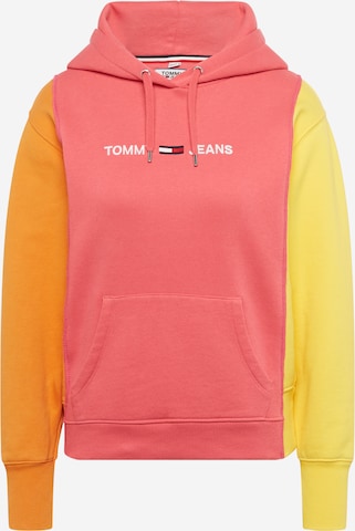 Tommy Jeans Collegepaita värissä vaaleanpunainen: edessä