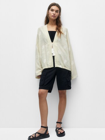 Pull&Bear Strickjacke in Beige