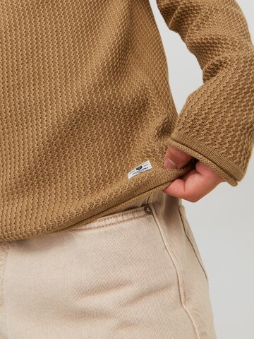 JACK & JONES Regular fit Sweater 'Carlos' in Brown