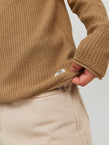 JACK & JONES Regular fit Sweater 'Carlos' in Brown