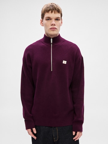 Calvin Klein Jeans Свитер в Лиловый: спереди