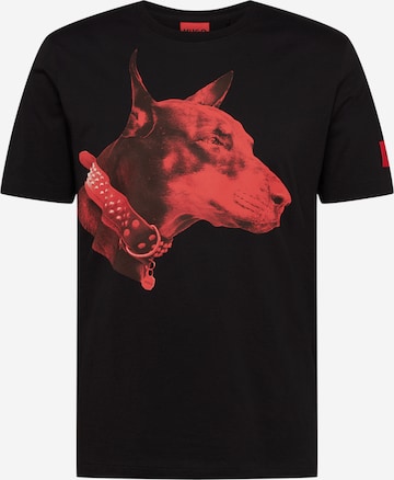 HUGO Red T-Shirt 'Dedigree' in Schwarz: predná strana