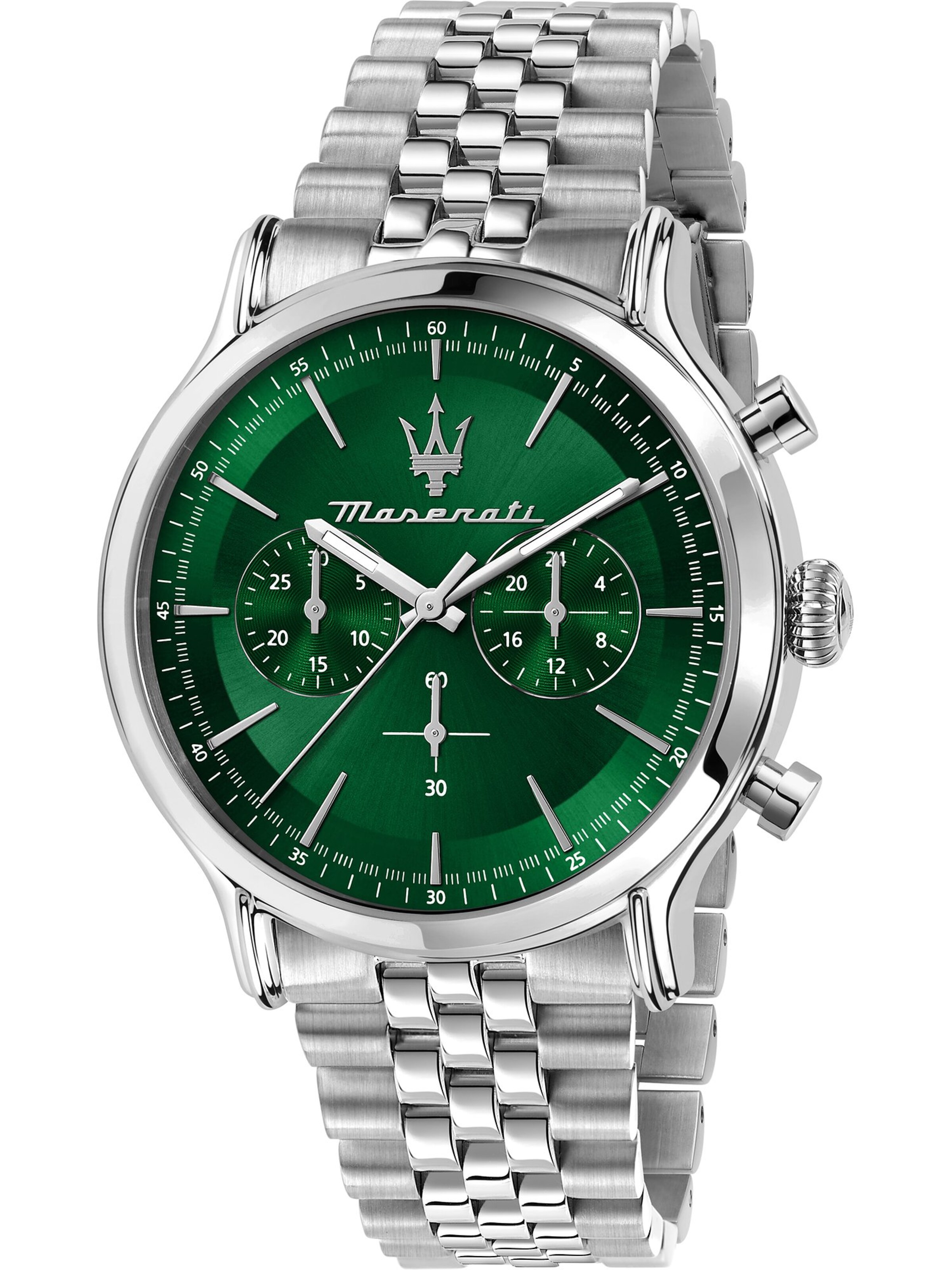 Maserati Analog Watch in Silver: front