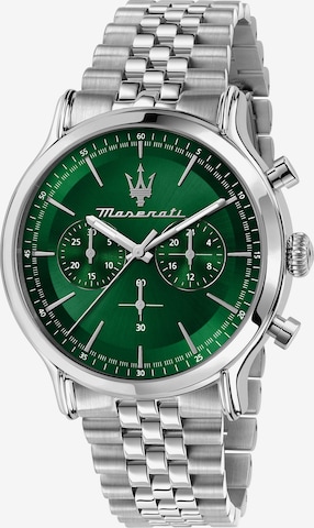 Maserati Analog Watch in Silver: front