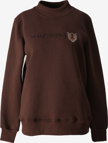 Sweat-shirt Miracle of Denim en marron : devant