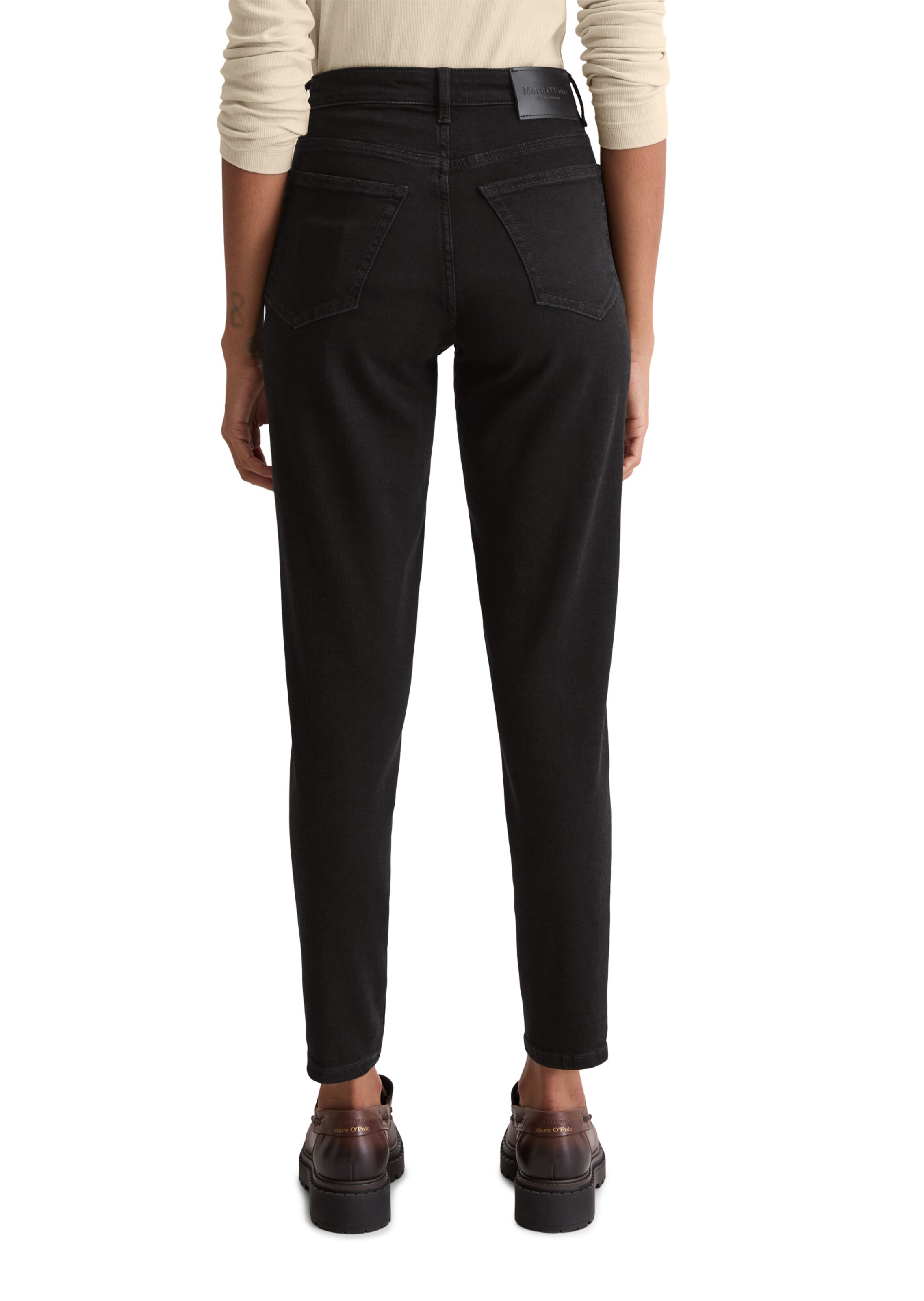 juoda Marc O'Polo Prigludęs Džinsai 'Mala'