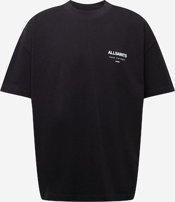 AllSaints Тениска 'Underground' в черно: отпред