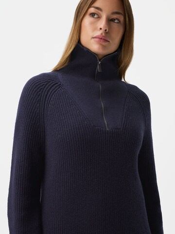 CAMEL ACTIVE Strickkleid mit Reißverschluss in Blau