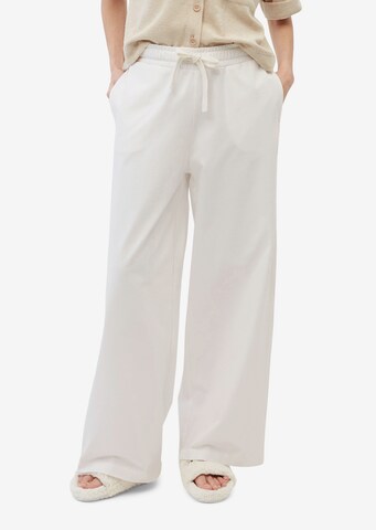 Wide leg Pantaloni di Marc O'Polo in bianco: frontale