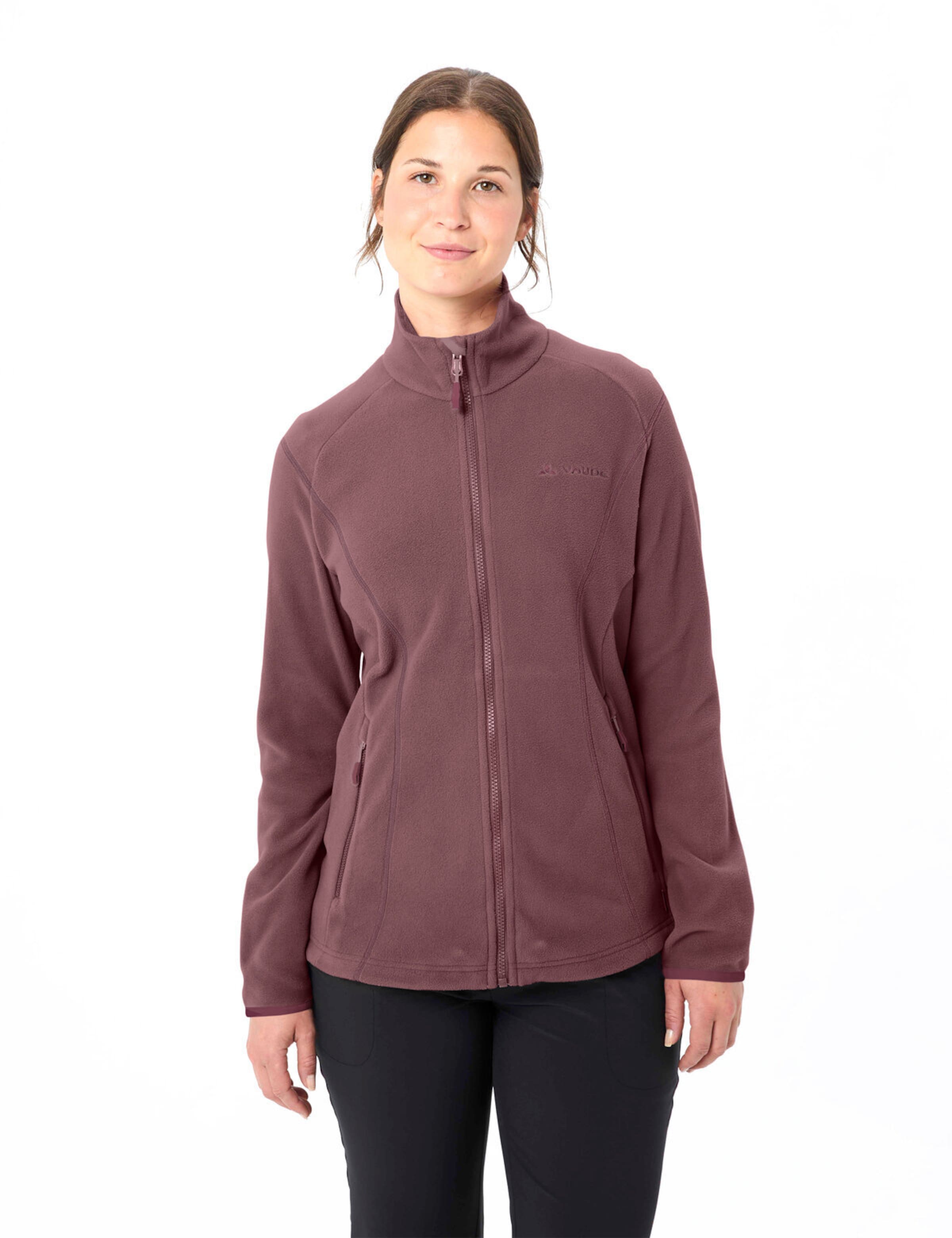 VAUDE Athletic fleece jacket 'Rosemoor' in Red: front