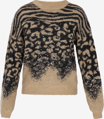 faina - Pullover em castanho: frente