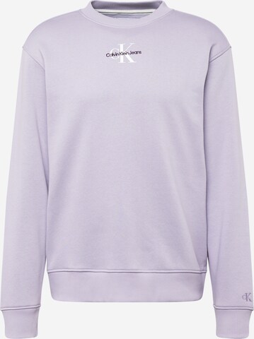 Calvin Klein Jeans Sweatshirt in Lila: voorkant