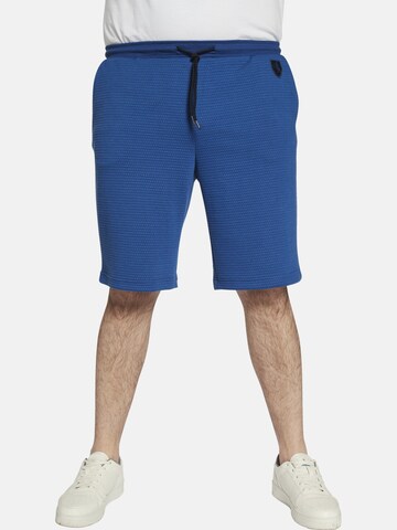 Charles Colby Loosefit Sportbroek ' Baron Lorcan ' in Blauw: voorkant