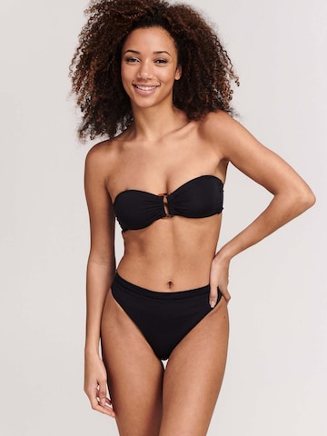 Shiwi Bandeau Bikini 'ZOE' in Zwart: voorkant