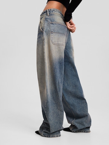 Wide Leg Jean Bershka en bleu