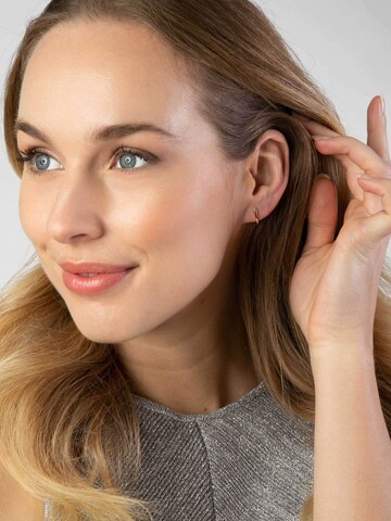Boucles d'oreilles Lucardi en or : devant