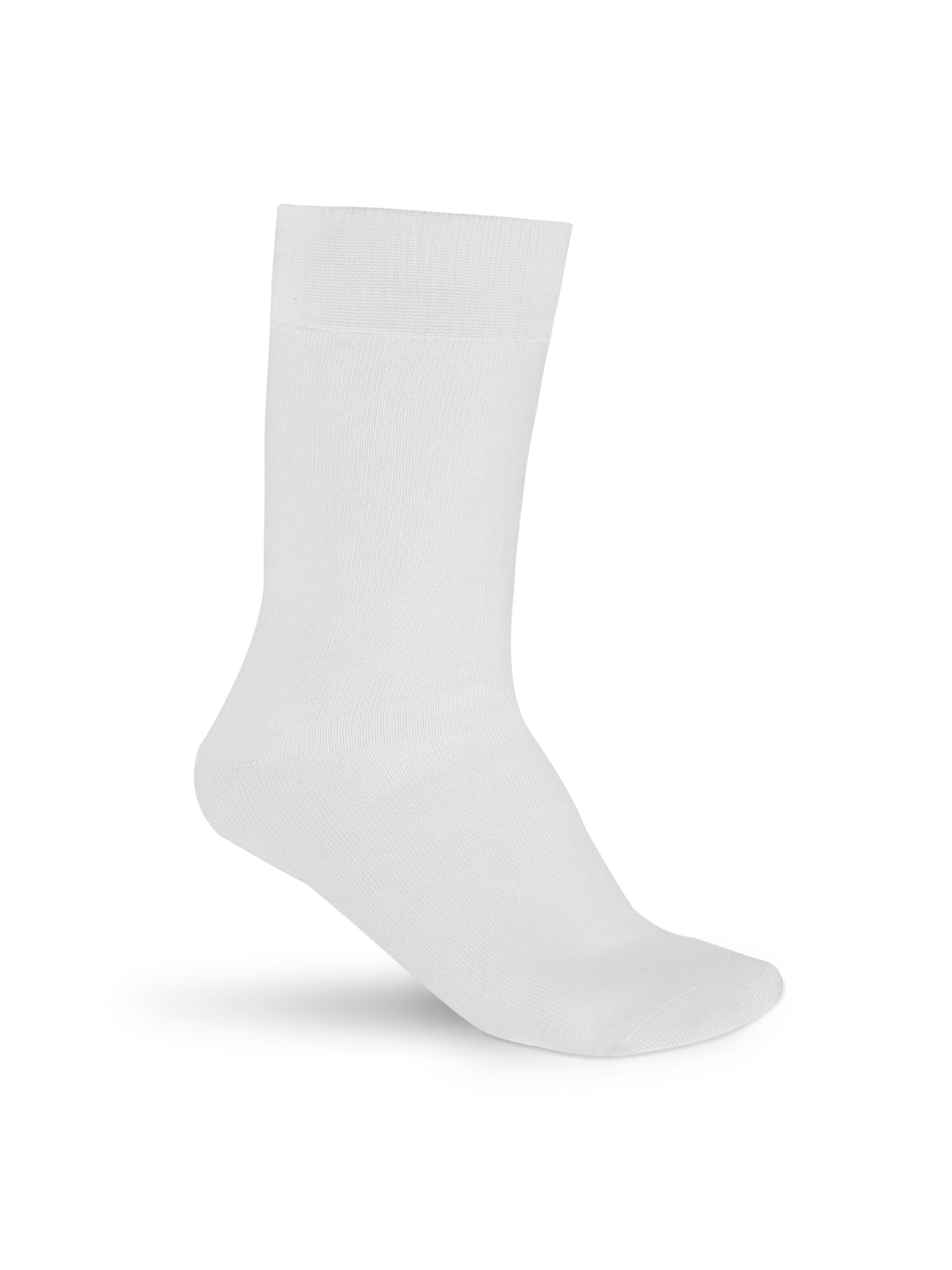 Hipperboo Socks 'The Bamboo Classics Bamboe Sokken' in White: front