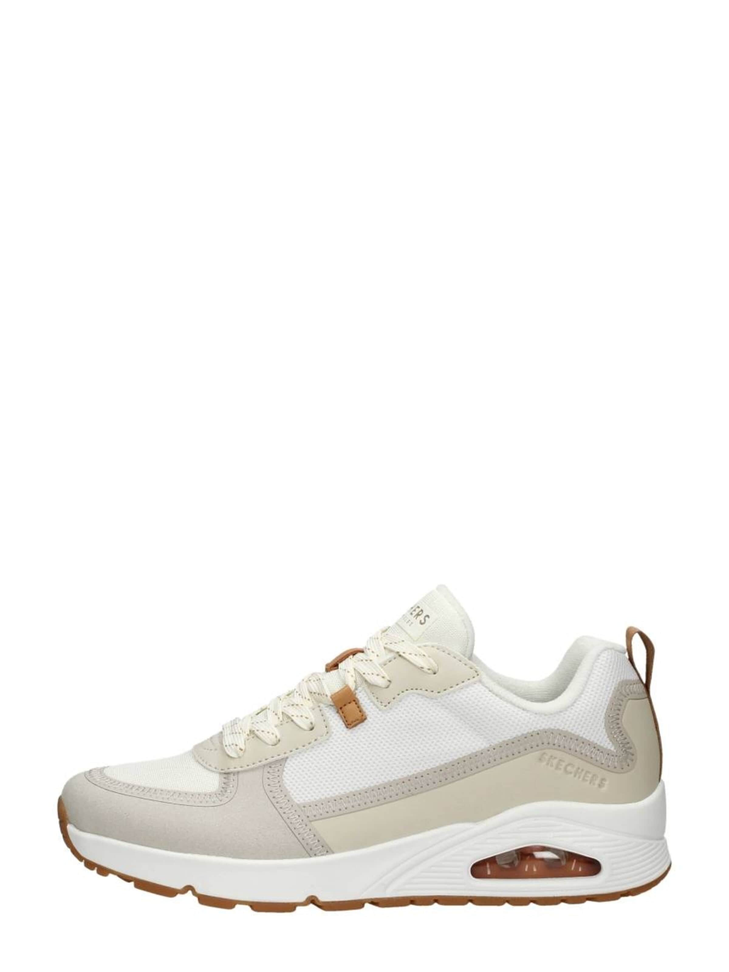 SKECHERS Sneakers laag 'Uno - Layover' in Beige: voorkant