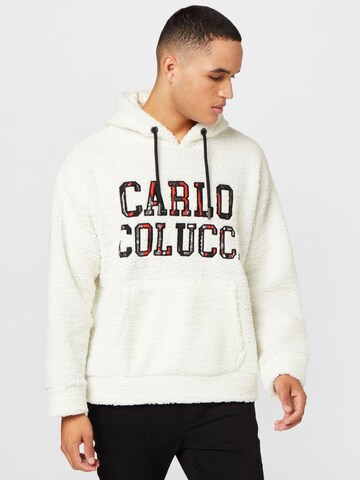 Carlo Colucci Sweatshirt in Wit: voorkant