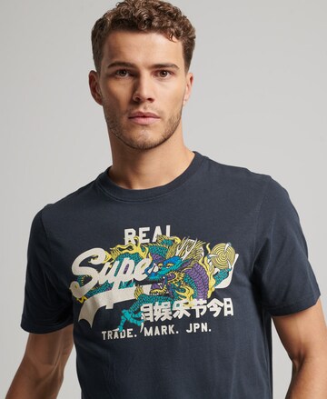 Superdry T-Shirt 'Narrative' in Schwarz