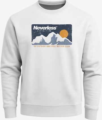 Neverless Sweatshirt 'Neverless Expedition' in Weiß: Vorderseite