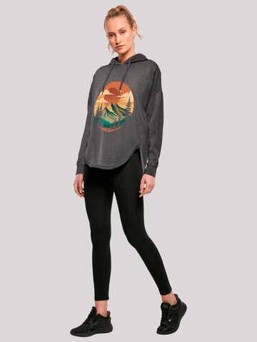 F4NT4STIC Sweatshirt 'Sonnenuntergang Berglandschaft' in Grau