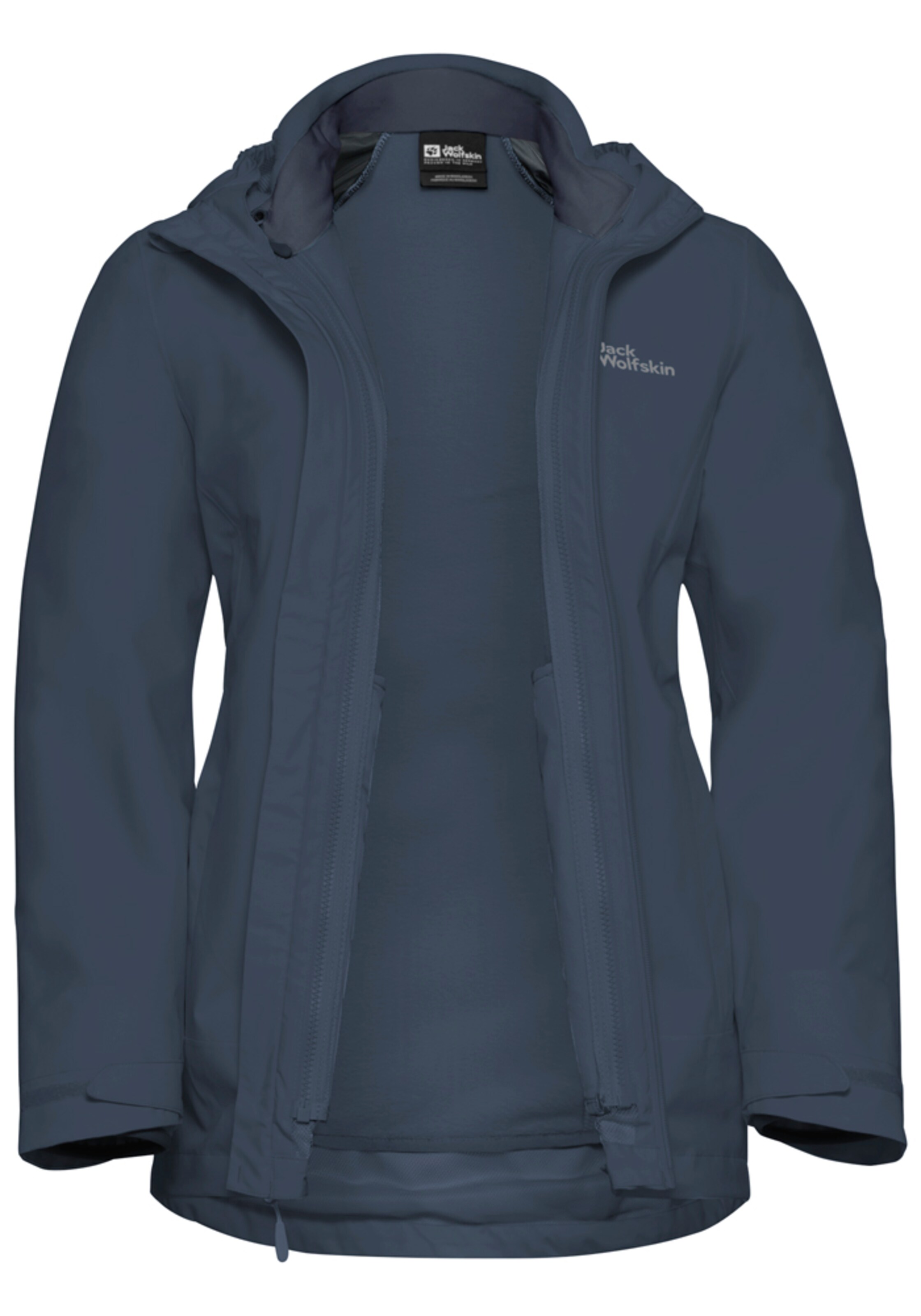 JACK WOLFSKIN Outdoorová bunda 'Moonrise' – modrá