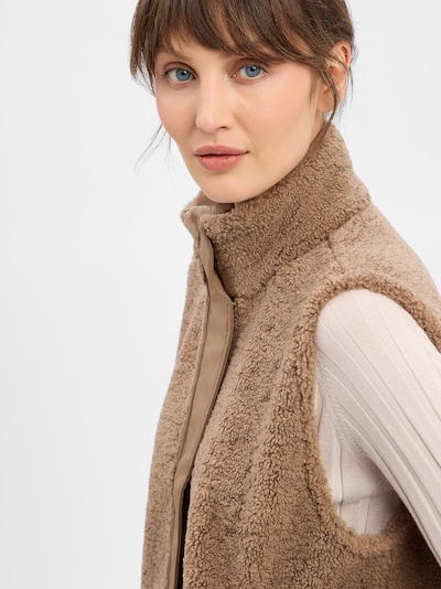 Samsøe Samsøe Gilet 'Safrost' en camel, Vue avec produit