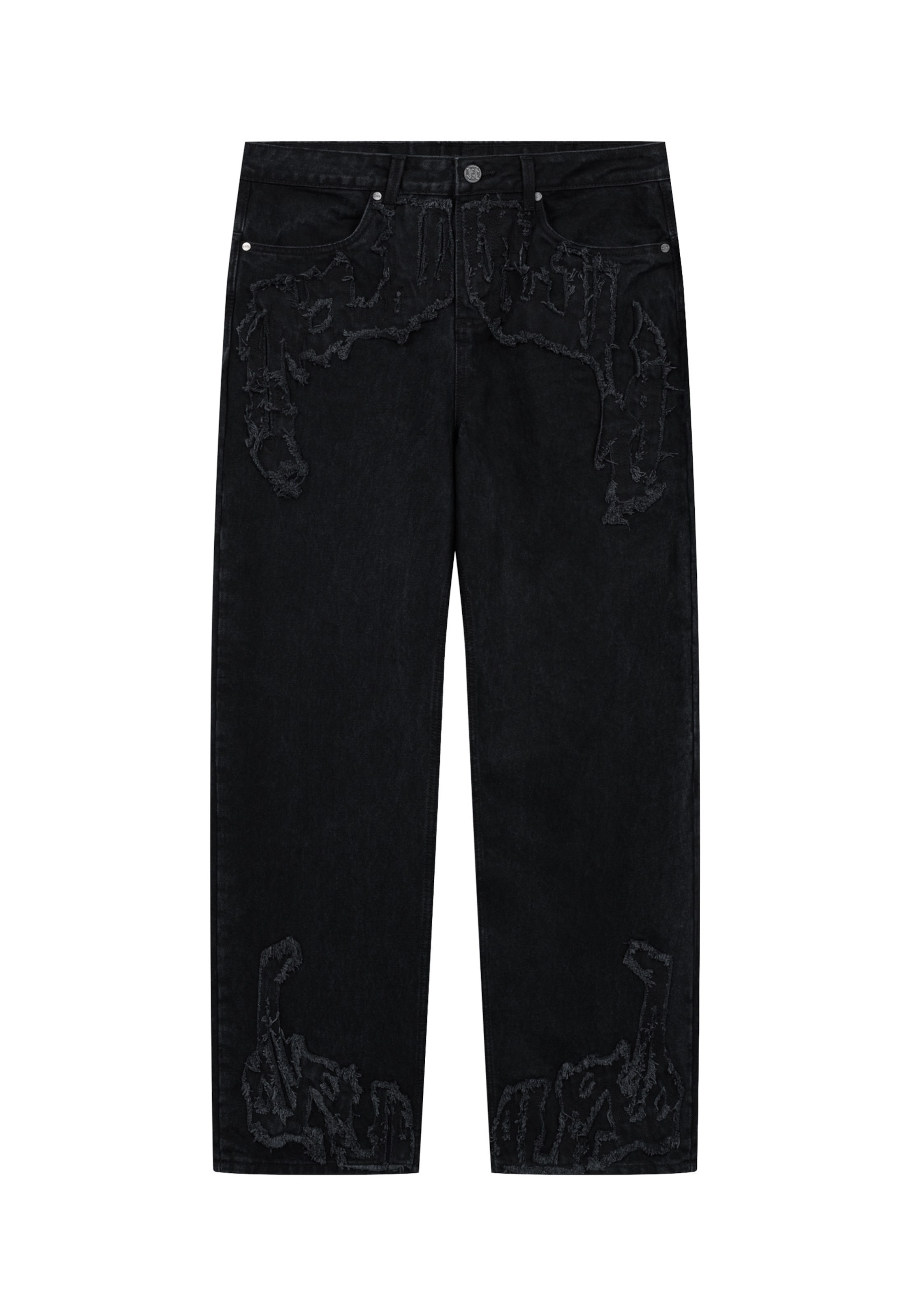 FAVELA Baggy Jeans 'Aves Mirror' in Black: front