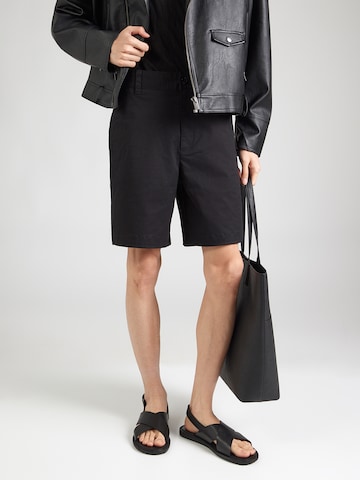 HUGO Regular Chino trousers 'Genar261S' in Black: front