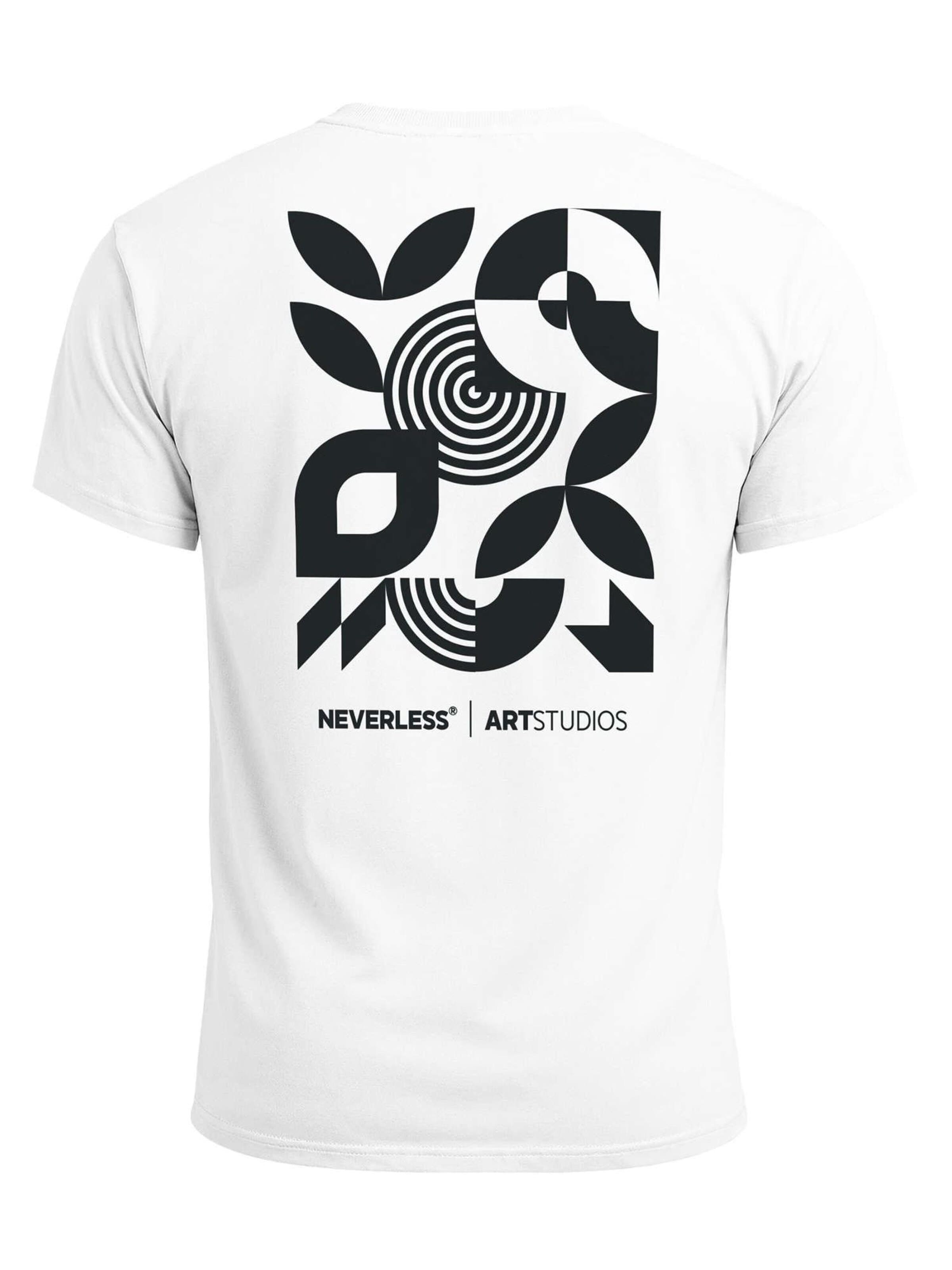 Neverless Shirt 'Modern Art' in White: front