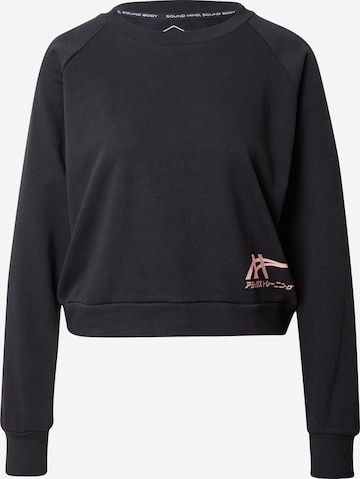 ASICSSportska sweater majica 'TIGER' - crna boja: prednji dio