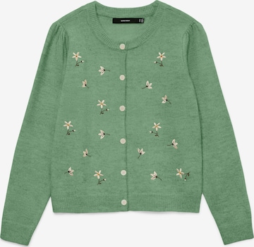 VERO MODA Knit Cardigan in Green: front