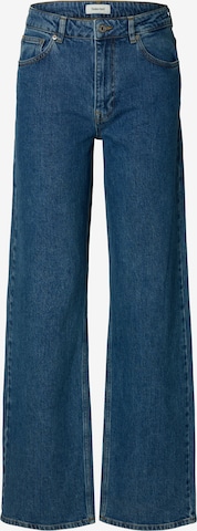 Wide Leg Jean 'SLFBEA-KORI' SELECTED en bleu : devant