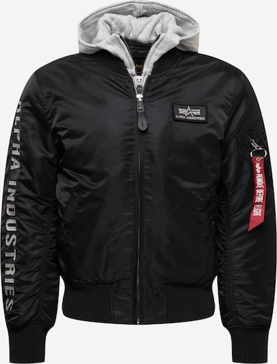 ALPHA INDUSTRIES Prijelazna jakna 'MA-1 D-Tec SE' u siva / crvena / crna / bijela, Pregled proizvoda