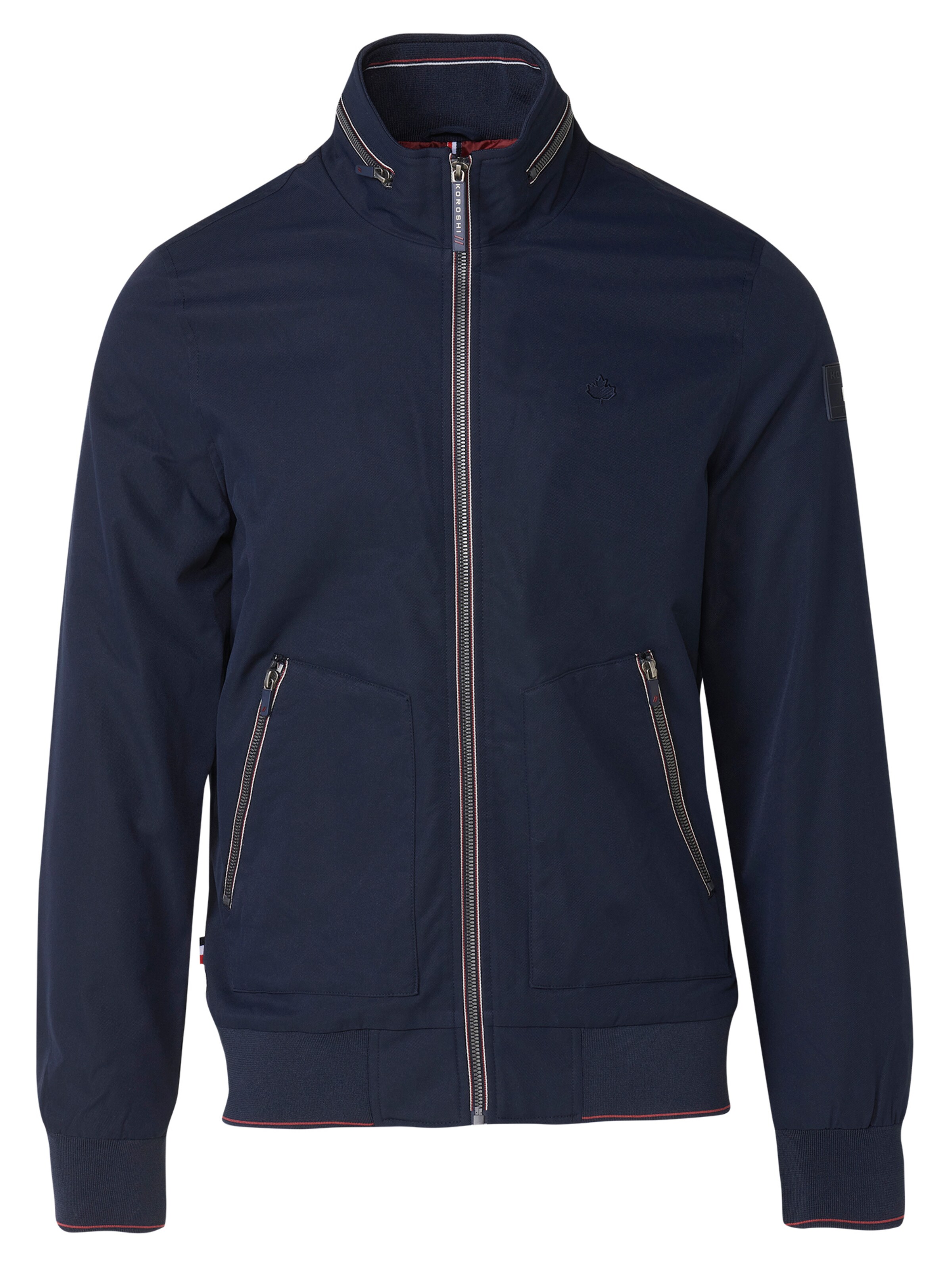Veste mi-saison KOROSHI en bleu : devant