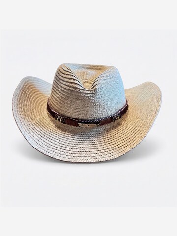 Vivi Idee Hat 'CowboyHut Goldene Blätter' in Beige: front