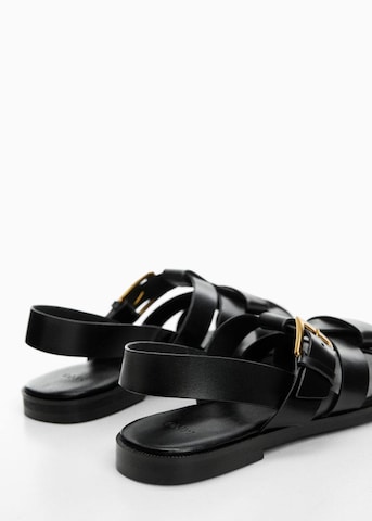 MANGO Remienkové sandále 'loraine' - Čierna