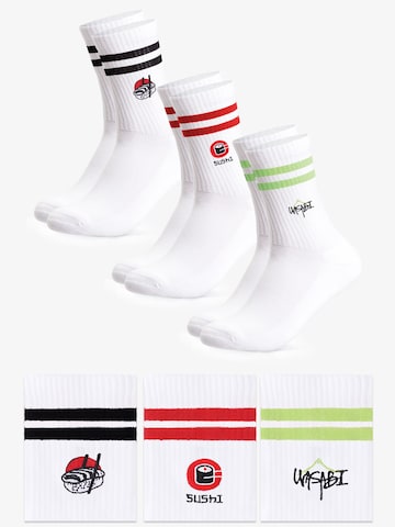 Occulto Athletic Socks 'Gusto' in White: front