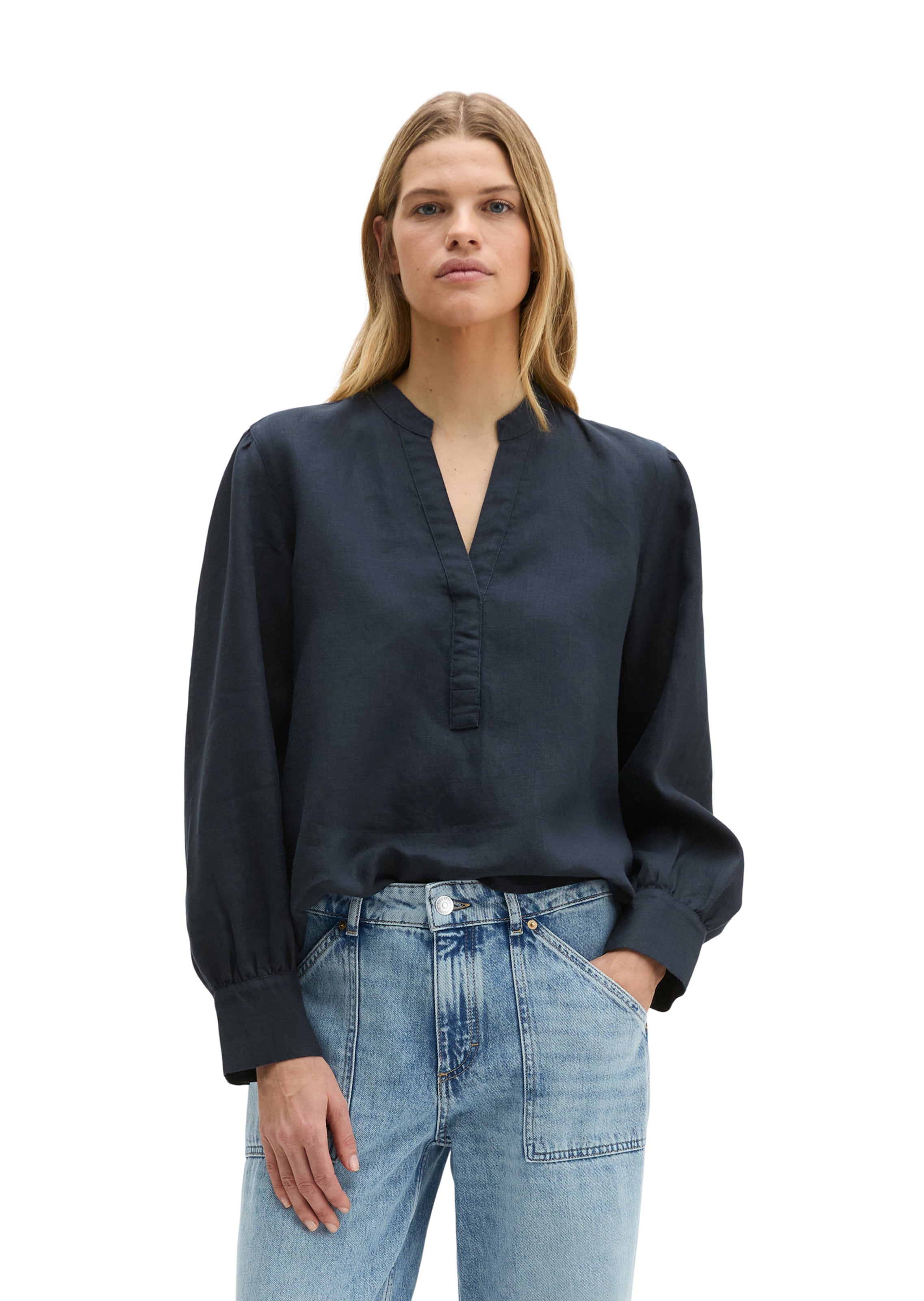 Marc O'Polo Blouse in Blauw: voorkant
