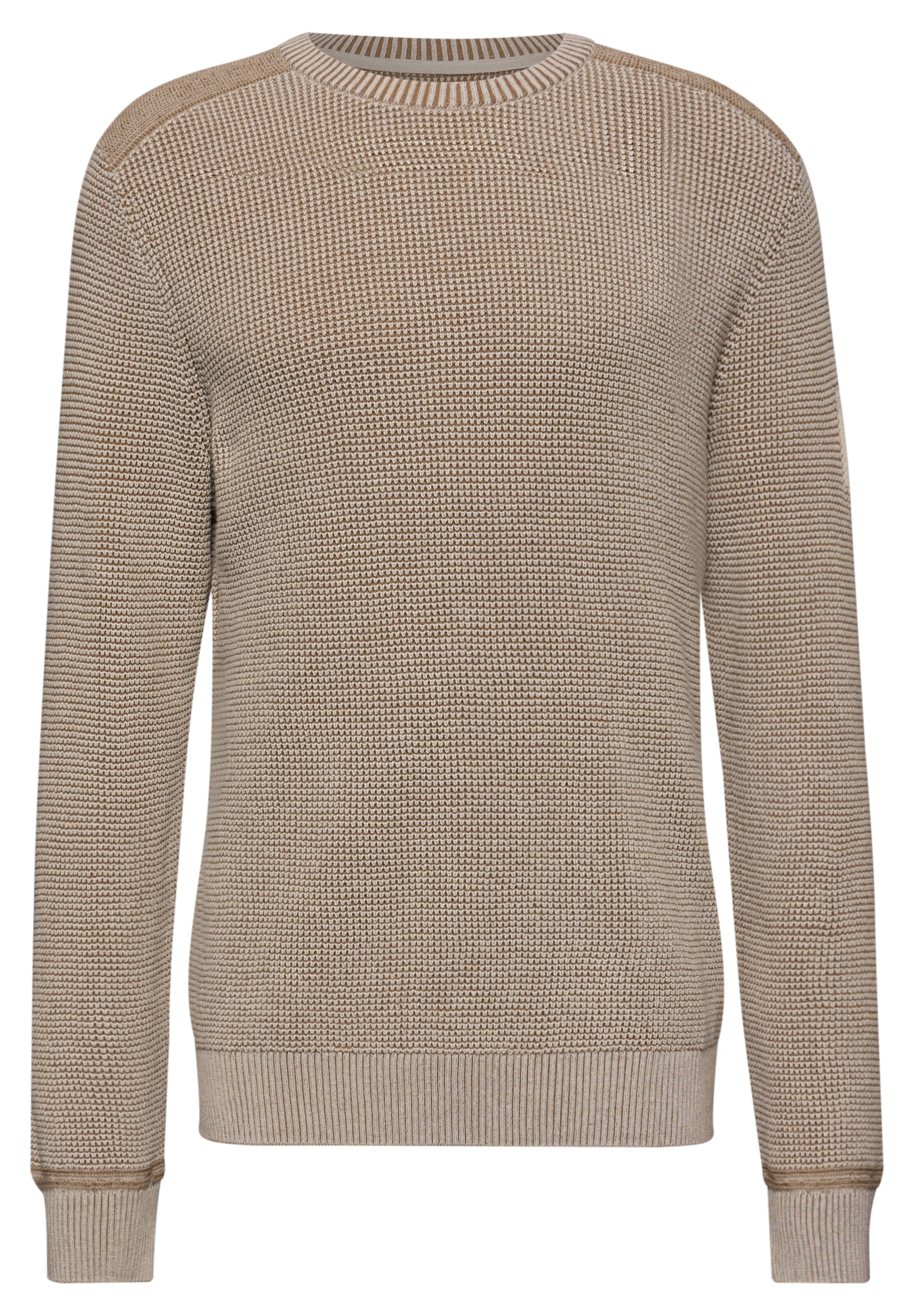 Street One MEN Pullover in Beige: Vorderseite
