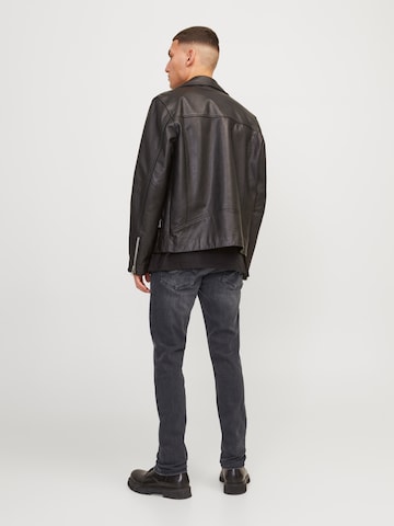 JACK & JONES Slimfit Kavbojke 'JJIGlenn JJOriginal' | črna barva