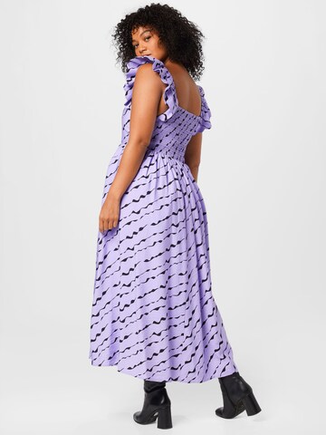 Selected Femme Curve Summer Dress 'Lara' in Purple