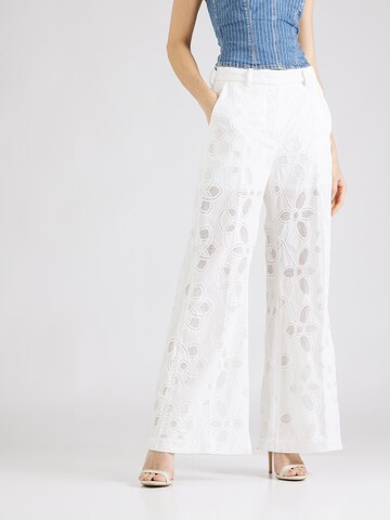 Munthe Wide leg Trousers with creases 'EILEEN' in White: front