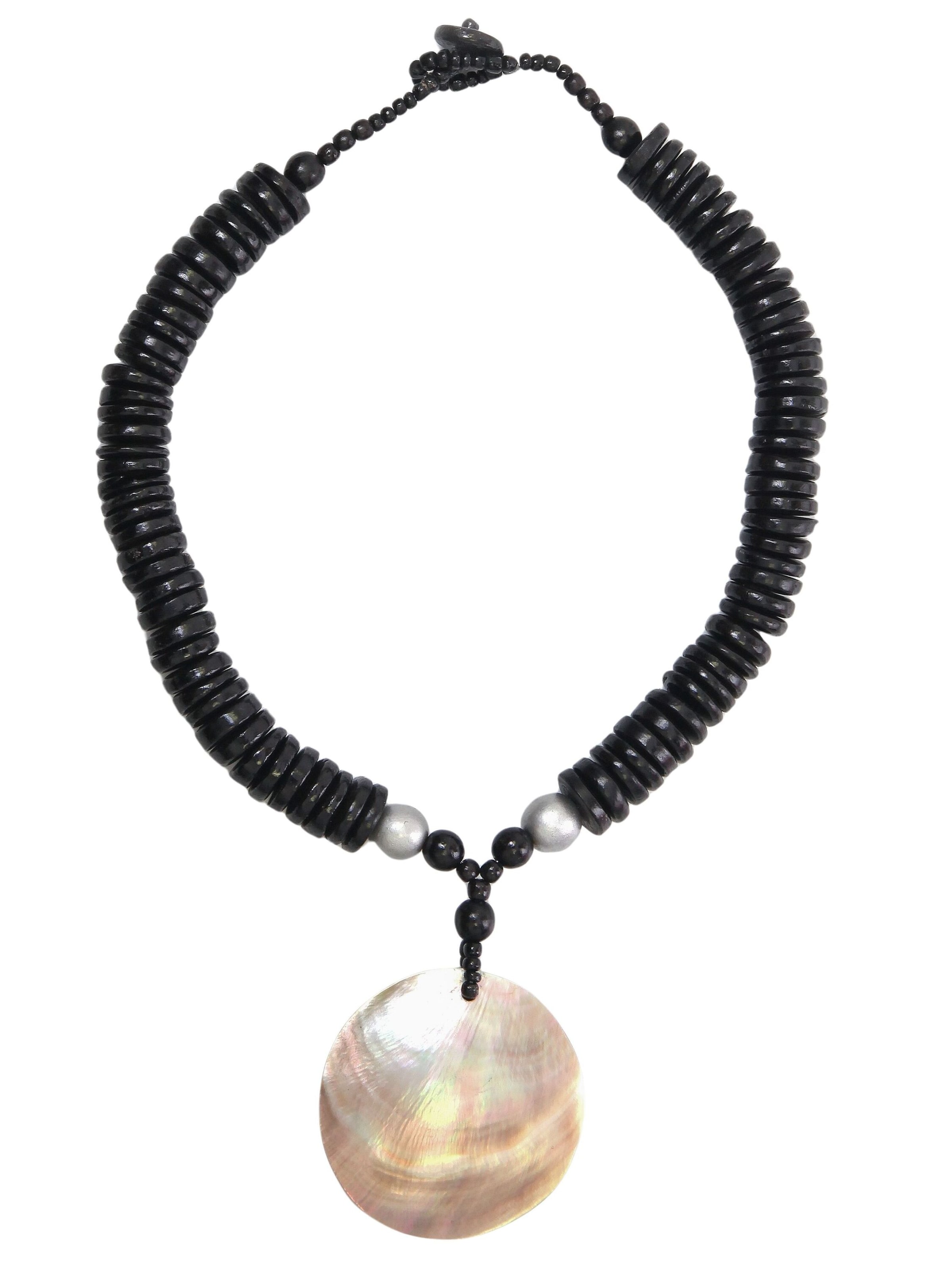 COLLEZIONE ALESSANDRO Kette 'Joy'‌‌‌‌ in Schwarz: Vorderseite