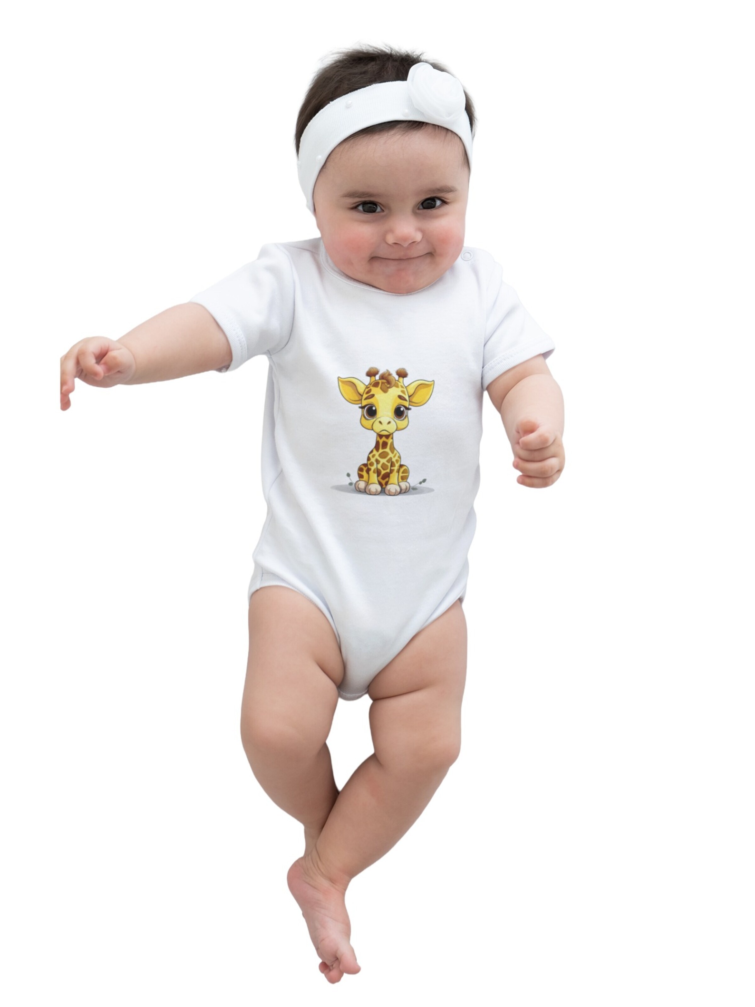 amorubi.com Dupačky/body 'Baby Giraffe' – bílá